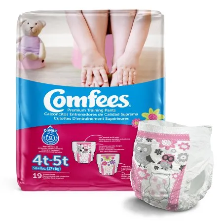 Attends Healthcare Products - Comfees - CMF-G4 -  Female Toddler Training Pants  Pull On with Tear Away Seams Size 4T to 5T Disposable Moderate Absorbency