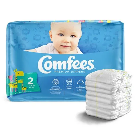 Attends Healthcare Products - Comfees - CMF-2 -  Unisex Baby Diaper  Size 2 Disposable Moderate Absorbency