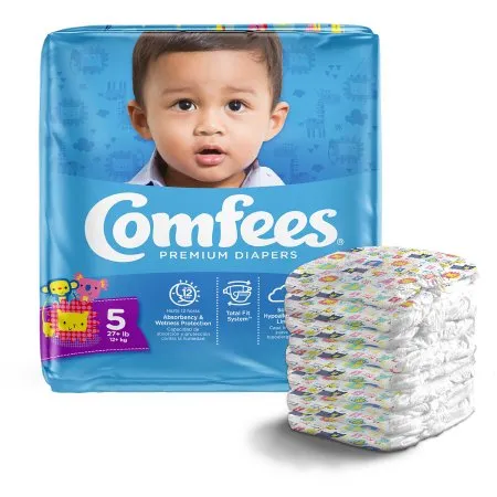 Attends Healthcare Products - Comfees - CMF-5 -  Unisex Baby Diaper  Size 5 Disposable Moderate Absorbency