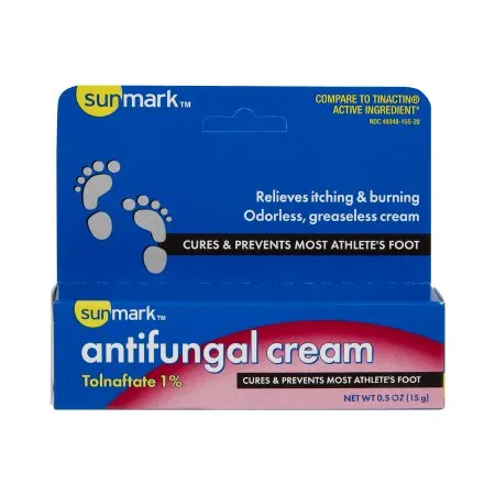 McKesson - sunmark - 49348015529 - Antifungal sunmark 1% Strength Cream 0.5 oz. Tube