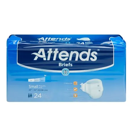 Attends Healthcare Products - Attends - BRBX15 - AttendsUnisex Adult Incontinence Brief Attends Small Disposable Heavy Absorbency