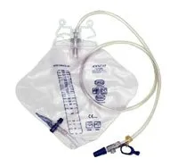Amsino - AMSure - AS312 - International  Urinary Drain Bag  Anti Reflux Valve Sterile Fluid Path 2000 mL Vinyl