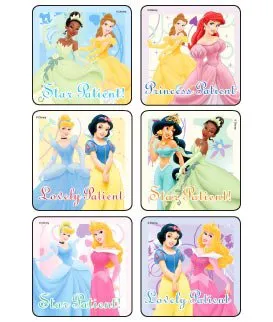Medibadge - Kids Love Stickers - 1411P - Kids Love Stickers 90 Per Pack Disney Princess Patient - New Classics Sticker 2-1/2 Inch