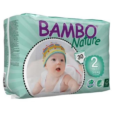 Abena - 310132 - Baby Diaper Bambo&reg; Nature Tab Closure Disposable Heavy Absorbency