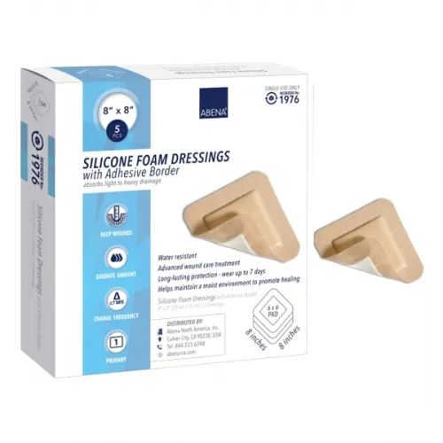 Abena - From: 1973 To: 1976 - Silicone Foam Wound Dressing with Film Backing and Silicone Adhesive Border