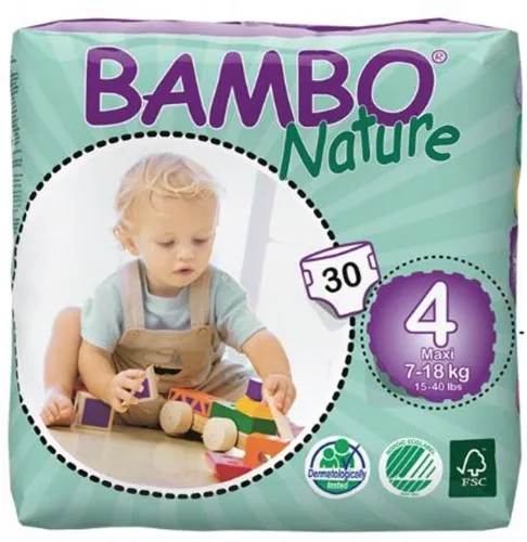 Abena - 310164 - Baby Diaper Bambo&reg; Nature Tab Closure Disposable Heavy Absorbency