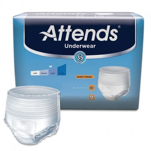 Attends Healthcare Products - Attends - AP0730100 -  Unisex Adult Absorbent Underwear  Pull On with Tear Away Seams Large Disposable Heavy Absorbency