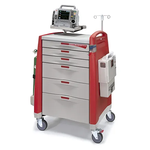 Capsa Healthcare - From: AM-EM-CMP-RED To: AM-EM-STD-RED - Avalo Medical Cart Emergency Standard Red 43 5" H x24" D x31" W DROP SHIP ONLY