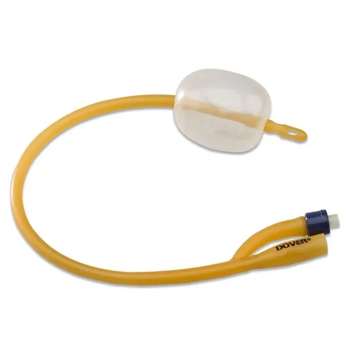 Cardinal Health - 1622c - Dover Coude Tip Hydrogel Coated Latex Foley Catheter, 2-Way, 22 French, 5 Cc Balloon, 16" Length.