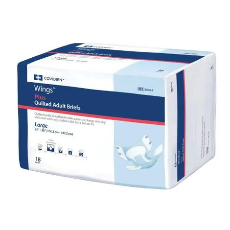 Cardinal - Wings - 66032A - Unisex Adult Incontinence Brief Wings Small Disposable Heavy Absorbency