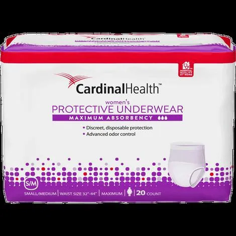 Cardinal Health - UWFSM20 - Med  , Women's Protective Underwear, Sure Care Super, Small/Medium, 32" 44"