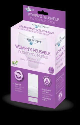 CareActive - 2465-3-WHT - Ladies Reusable Incontinence Panty-Large-1/Pack