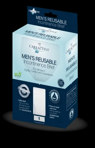 CareActive - 6255-5-WHT - mens reusable incontinence brief-2x
