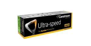Carestream America - From: 1445360 To: 1491752 - Carestream Ultra Speed Intraoral film, DF 54C, Size 0, 1 film Super Poly Soft packets with ClinAsept barrier. 75/bx