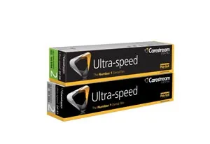 Carestream America - From: 1658194 To: 1666163 - Carestream Ultra Speed Intraoral film, DF 50, Size 4, 1 film Occlusal Paper Packets. 25/bx