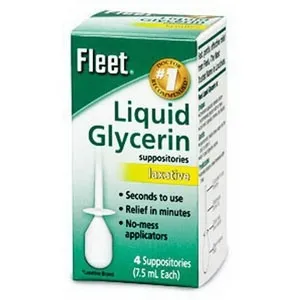 Medtech Laboratories - 185B - Fleet Liquid Glycerin Suppositories 7-1/2 Ml, Hyperosmotic Laxative, Disposable Applicator