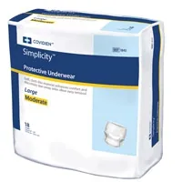 Cardinal Health - Simplicity - 1845 - Cardinal  Unisex Adult Absorbent Underwear  Pull On with Tear Away Seams Large Disposable Moderate Absorbency