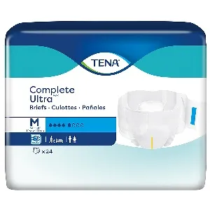Essity - 67322 -  TENA Complete Ultra Unisex Adult Incontinence Brief TENA Complete Ultra Medium Disposable Moderate Absorbency