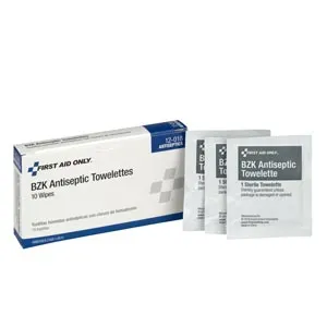 First Aid Only - 12-018 - BZK Antiseptic Wipes, 10/bx  (DROP SHIP ONLY)