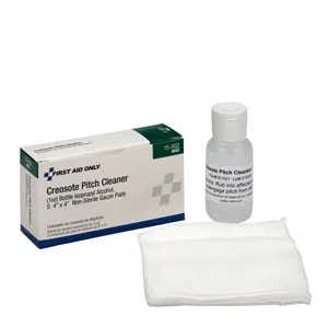 First Aid Only - 15-002 - Creosote Pitch Cleanser, 1oz btl, 5 Pads (DROP SHIP ONLY - $50 Minimum Order)