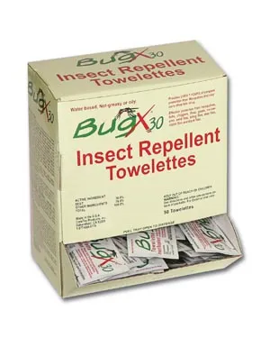 First Aid Only - 18-750 - BugX30 Insect Repellent Wipes DEET, 50/bx (DROP SHIP ONLY)