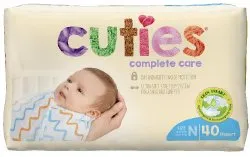 First Quality - From: CCC00 To: CCC05  Cuties Complete CareUnisex Baby Diaper Cuties Complete Care Size 5 Disposable Heavy Absorbency