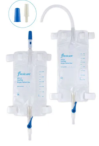 Flexicare - 00-3752U - Flexicare 750ml Long Tube Leg Bag-with Assembled Strap And Spare Connector