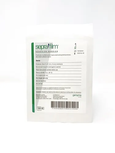 Genzyme - 4301-02 - GENZYME SEPRAFILM ADHESION BARRIER: ABSORBABLE (1) MEMBRANE