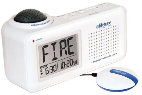 Harris Communication - HC-LIFETONE2 - Bedside Vibrating Fire Alarm And Clock