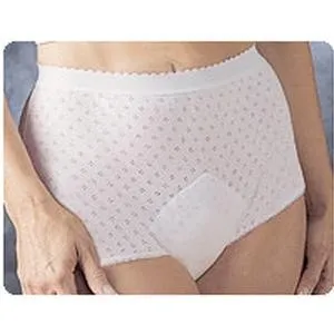 Salk - From: PMC006 To: PMC014 - HealthDri Washable Women's Moderate Bladder Control Panties 6 Size, White, Holds 2.5Oz, 26" to 28" Waist, Reusable Latex free