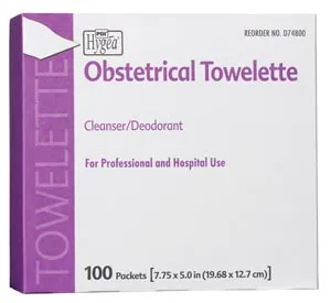 PDI - Professional Disposables - D74800 - Obstetrical Towelette, 7.75" x 5", 1/pk, 100 pk/bx, 10 bx/cs (63 cs/plt) (US Only)