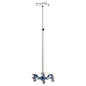 Blickman - 0541370400 - IV Stand, Heavy Duty, 4 Hook, 6 Leg, Powder Coated Low Center of Gravity Base (DROP SHIP ONLY)