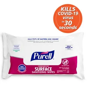 GOJO Industries - 9371-12 - Purell Foodservice Surface Disinfecting Wipes 72ct Canister 12can-ct -Item is considered HAZMAT and cannot ship via Air or to AK GU HI PR VI-