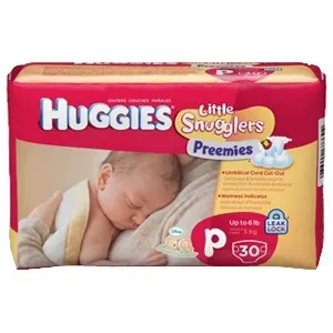 Kimberly Clark - 40797 - Baby Diaper Huggies&reg; Little Snugglers Tab Closure Newborn Disposable Heavy Absorbency