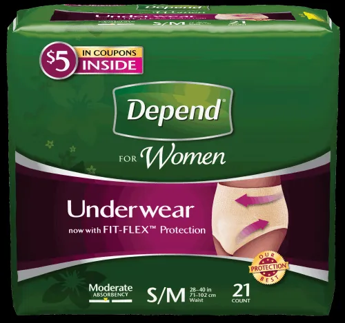 Kimberly Clark - 13406 Depend Super Plus Absorbency Underwear For Women X-Large, Waist 45-54"