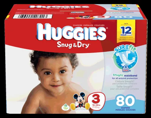 Kimberly Clark - 40702 - HUGGIES Snug and Dry Diapers, Step 4, Big Pack