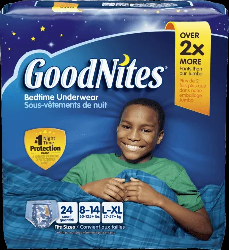 Kimberly Clark - 41319 - Goodnites Youth Pants for Boys Big Pack