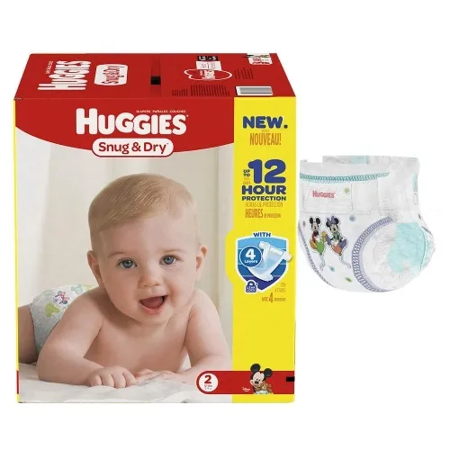 Kimberly Clark - From: 54645 To: 54649  Huggies Snug and Dry Diapers, Size 1, Giga Pack, 108 Ct  Replaces 6951530