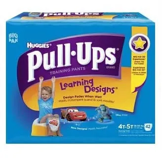 Kimberly Clark - 45151 - Toddler Training Pants Pull-Ups&reg; Learning Designs&reg; Pull On 4T - 5T Disposable Heavy Absorbency