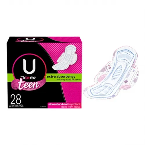 Kimberly Clark - From: 51752 To: 51752 - U by Kotex Super Premium Ultra Thin with Wings Teen Pad