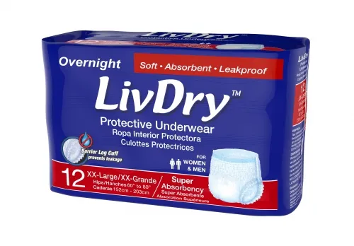 Livedo - LIV048SXXL bag - LivDry Overnight Protective Underwear XXL (60 -80)