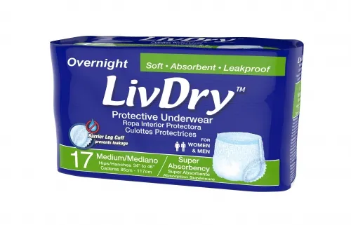 Livedo - LIV068S bag - LivDry Overnight Protective Underwear M (34 - 46)