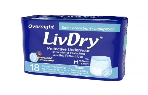 Livedo - LIV072SMS bag - LivDry Overnight Protective Underwear S (26 - 38)