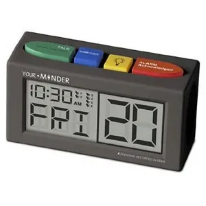 Medcenter Systems - 73202 - Your Minder Personal Recording Alarm Clock, 2-3/4" H x 5" W x 1-3/4" D