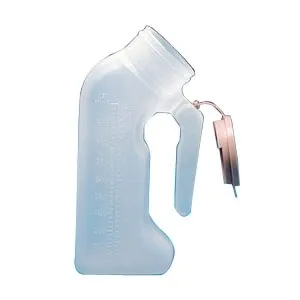 Medline Industries - DYND80235S - Male Urinal with Lid 1,000 mL, Translucent