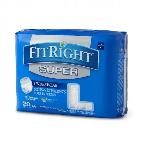Medline - FIT33505AZ - FitRight Super Protective Underwear