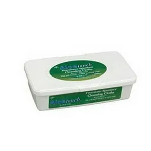 Medline Industries - ALOETOUCH - MSC263701 - Aloetouch Wipes 8" x 12", Scented. Versatile and convenient wipes are ideal for everyday clean-ups and incontinence care. 48 wipe count tub.