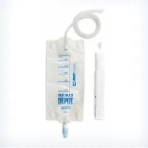Merit Medical Systems - Merit - FZ624 - Drainage depot, 600 ml bag. Comes with easy to use twist valve empty port, Velcro strap, adjustable tubing and soft cloth back for extra patient comfort.