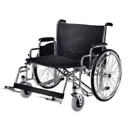 Merits Health - From: N472BMDZMU0 To: N473XMDZMU0  Zion Heavy DutyBariatric Wheelchair Zion Heavy Duty Desk Length Arm Swing Away Footrest Black Upholstery 28 Inch Seat Width Adult 600 lbs. Weight Capacity