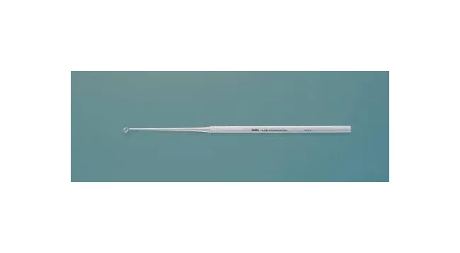 Integra Lifesciences - MeisterHand - MH19-298 - Ear Curette Meisterhand Buck 6-1/2 Inch Length Single-ended Handle Size 3 Tip Angled Round Fenestrated Tip